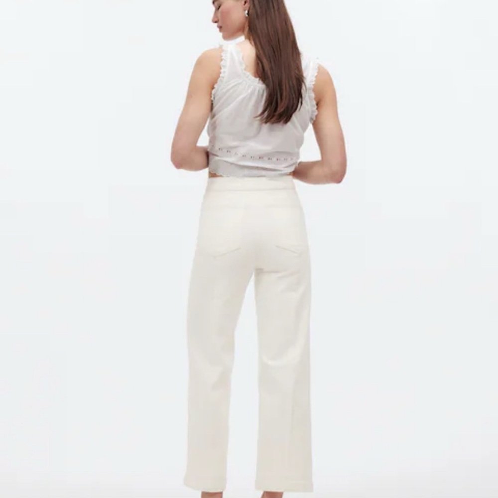 Madewell Emmett Wide-Leg Jean in Tile White – Welt Pocket Edition, Size 28 - Picture 6 of 6
